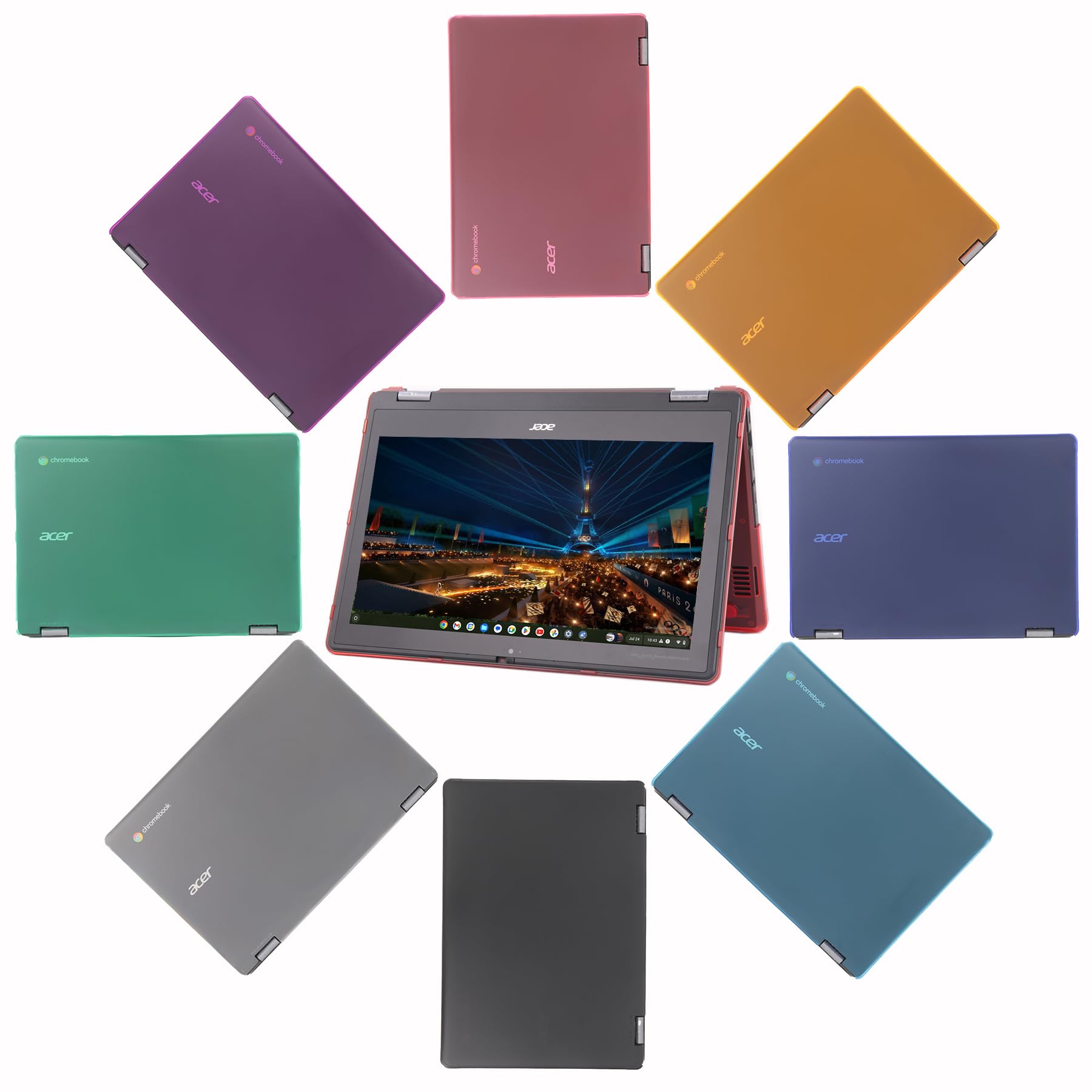 mCover Twarde etui kompatybilne tylko z laptopami 2 w 1 2023-2024 29.5 cm Acer Chromebook Spin 511 R756T Series 2 w 1 (nie pasuje do innych modeli Acer) - różowe