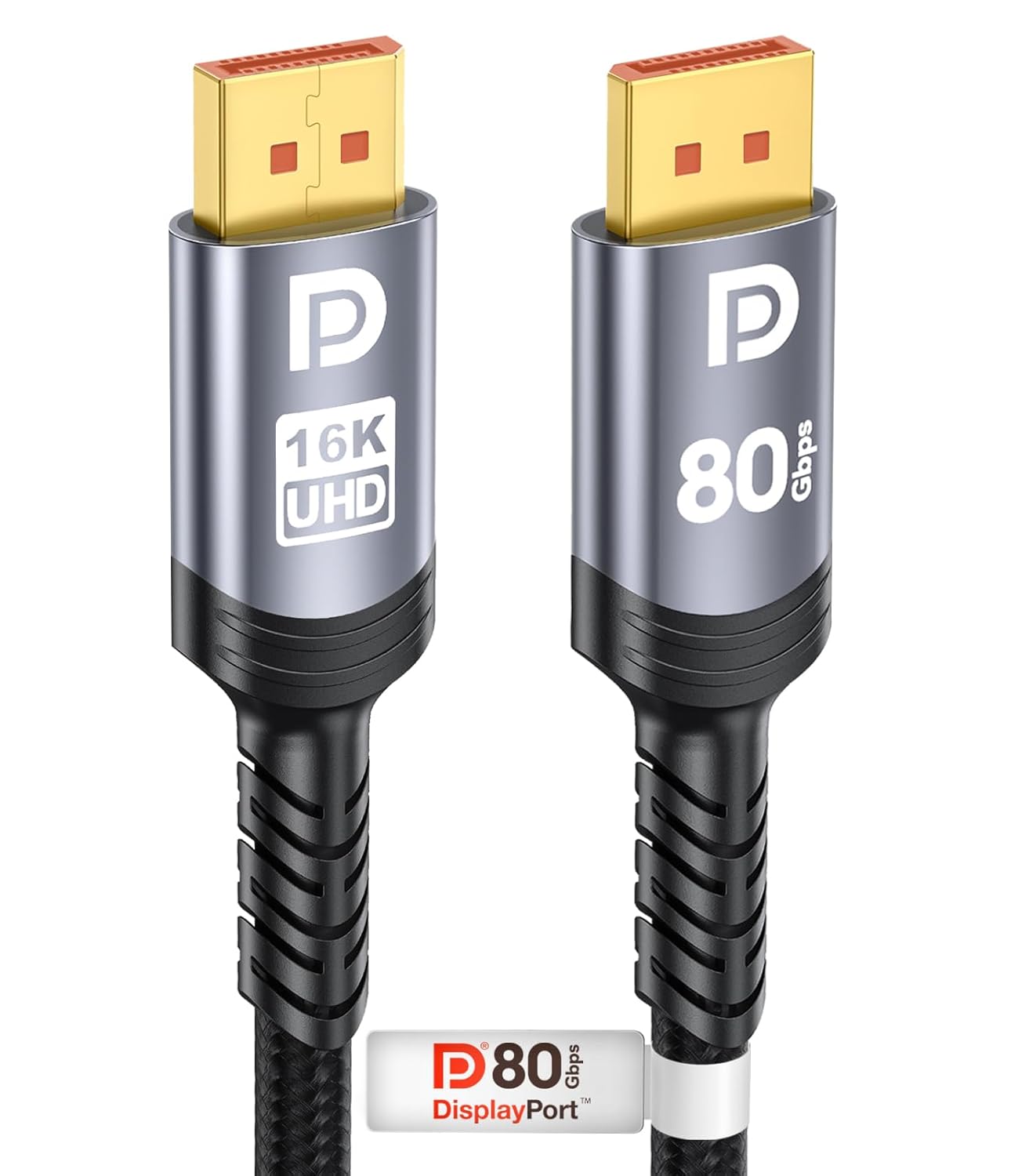 Sniokco 80Gbps DisplayPort Cable 2.1 10FT, 16K DP Cable 16K@60Hz 8K@240Hz 4K@540Hz 360Hz 240Hz Compatible with HDR HDCP 2.3 DSC FreeSync G-Sync Monitor Graphics RTX 5090 4090 PC HDTV