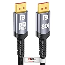 Sniokco 80Gbps Cavo DisplayPort 2.1 1.5M, VESA Certificato 16K DP Cavo 16K@60Hz 8K@240Hz 4K@540Hz 360Hz 240Hz Compatibile con HDR HDCP 2.3 DSC FreeSync G-Sync Monitor Grafica RTX 5090 4090 PC HDTV