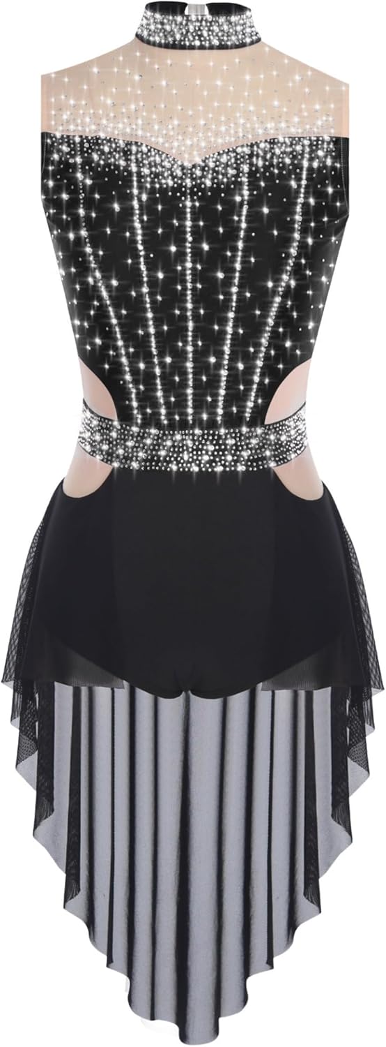 Sxiwei Robe Patinage Artistique Femme Justaucorps Gymnastique