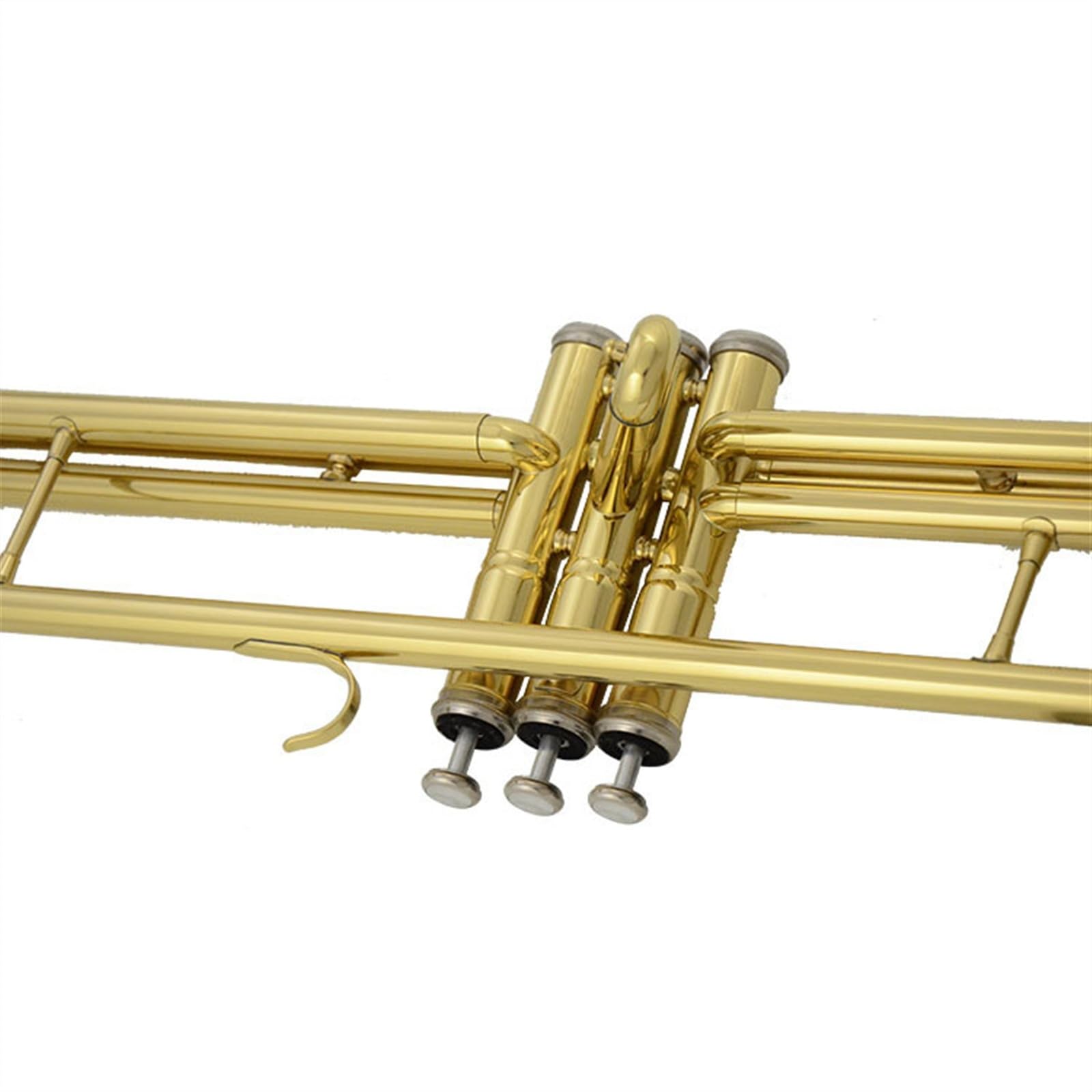 Trombone Ténor Si Bémol En Laiton Laqué Or Trombone À Piston À Trois Touches Avec Boîte De Rangement Et Accessoires Kit de Trombone