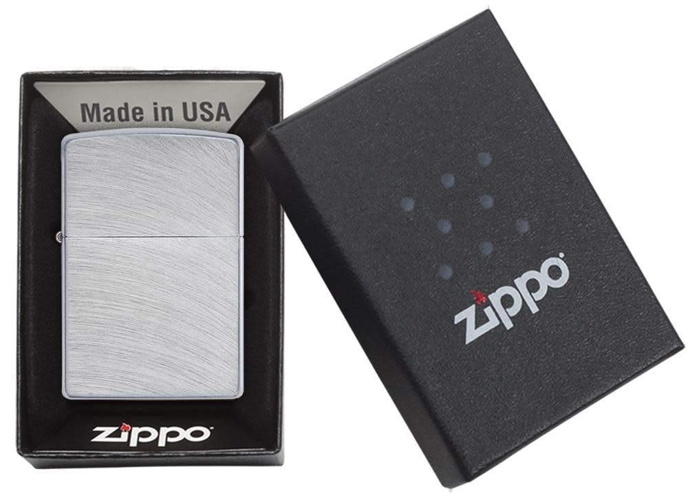 Zippo Zapalniczka Sztormowa, Struktura Chromowanych Łuków, Model Podstawowy, z Możliwością Napełniania, Wielokrotnego Użytku, Płomień Odporny na Wiatr, w Pudełku Prezentowym, Made in USA