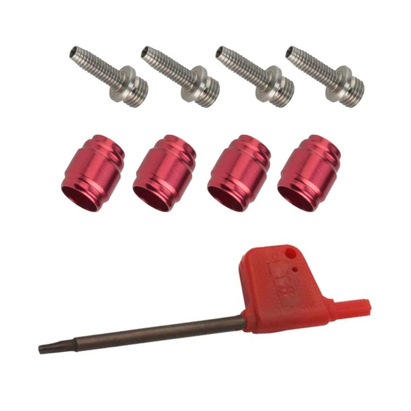 Hdoytxxm Multicolor 4Set Bicycles Brake Tubing Connecting Insert Kits Hose Hydraulic Disc Quick Oil Needle Head Set Bicycles Connecting Kits