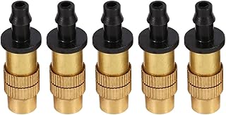 Brass Misting Spray Nozzle,5pcs Adjustable Brass Misting Nozzles,Atomizing Misting Sprayer Water Hose Nozzle for Garden Watering Irrigation, Brass Misting Spray Nozzle,5pcs Adjustable Brass MSpra