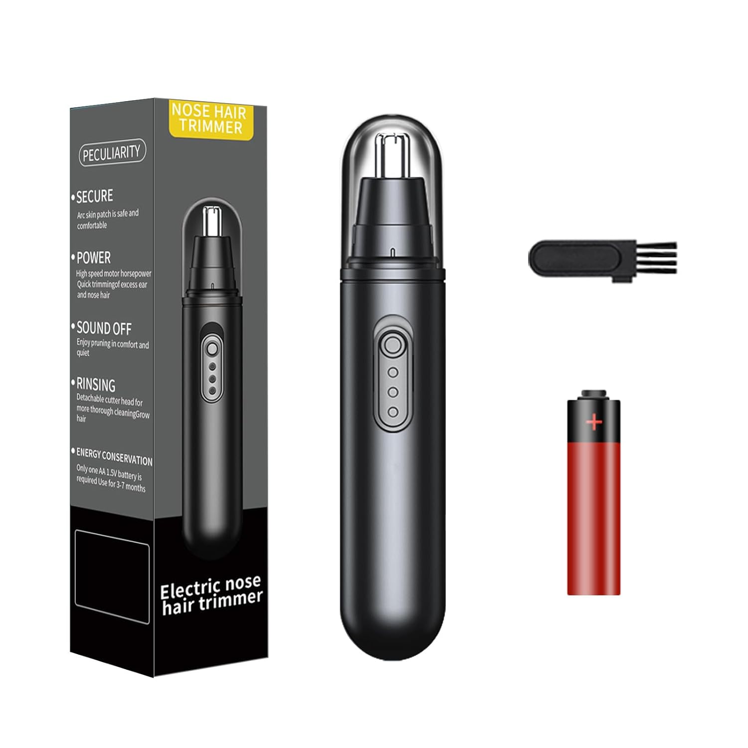 Ear and Nose Hair Trimmers for Men Skinsafe Nasal Hair Cutter with 5 Months Long Lasting Battery Life