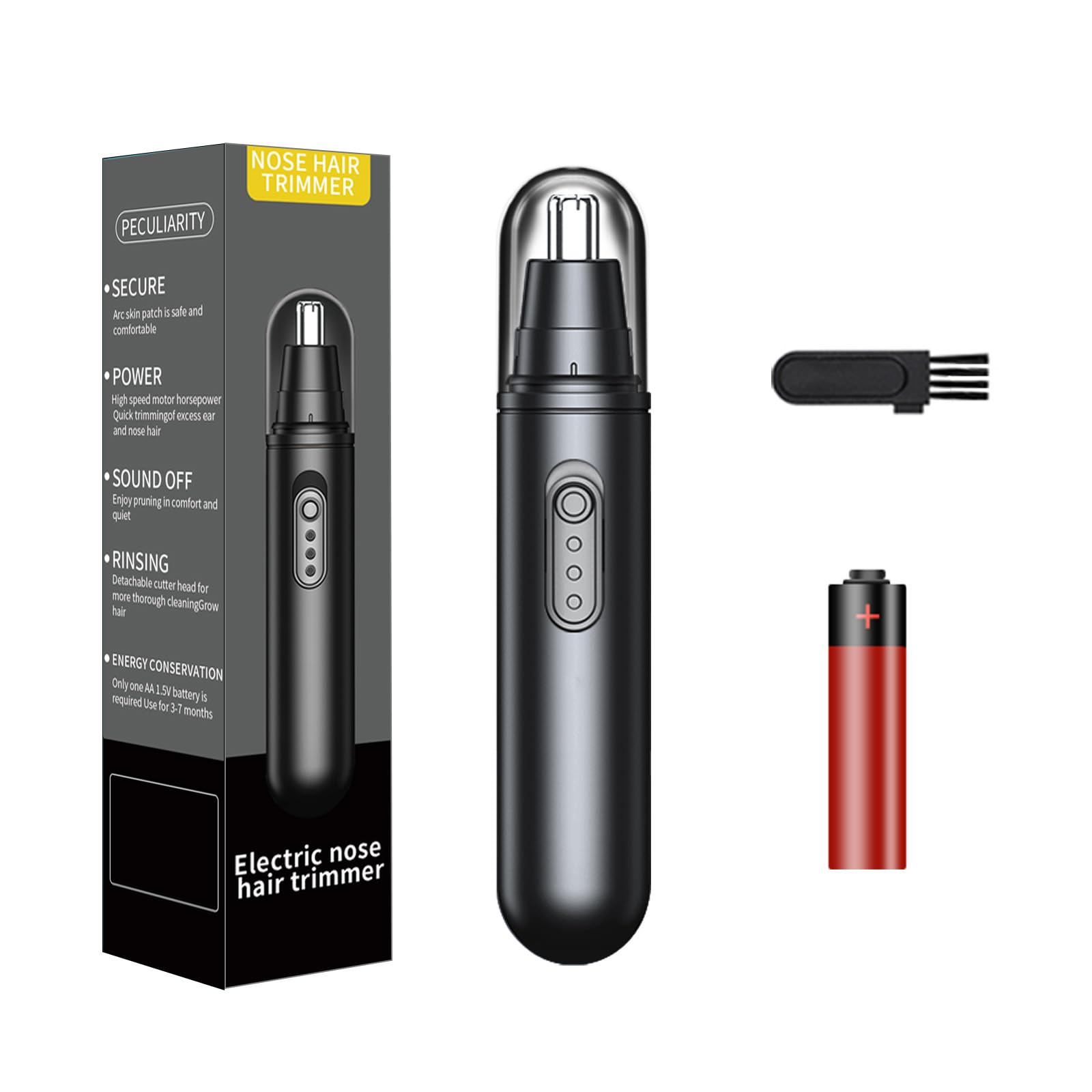 Ear and Nose Hair Trimmers for Men Skinsafe Nasal Hair Cutter with 5 Months Long Lasting Battery Life