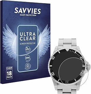 savvies Screen Protector Compatible with Rolex Submariner (no Date) Protection Film Clear 18-Pack