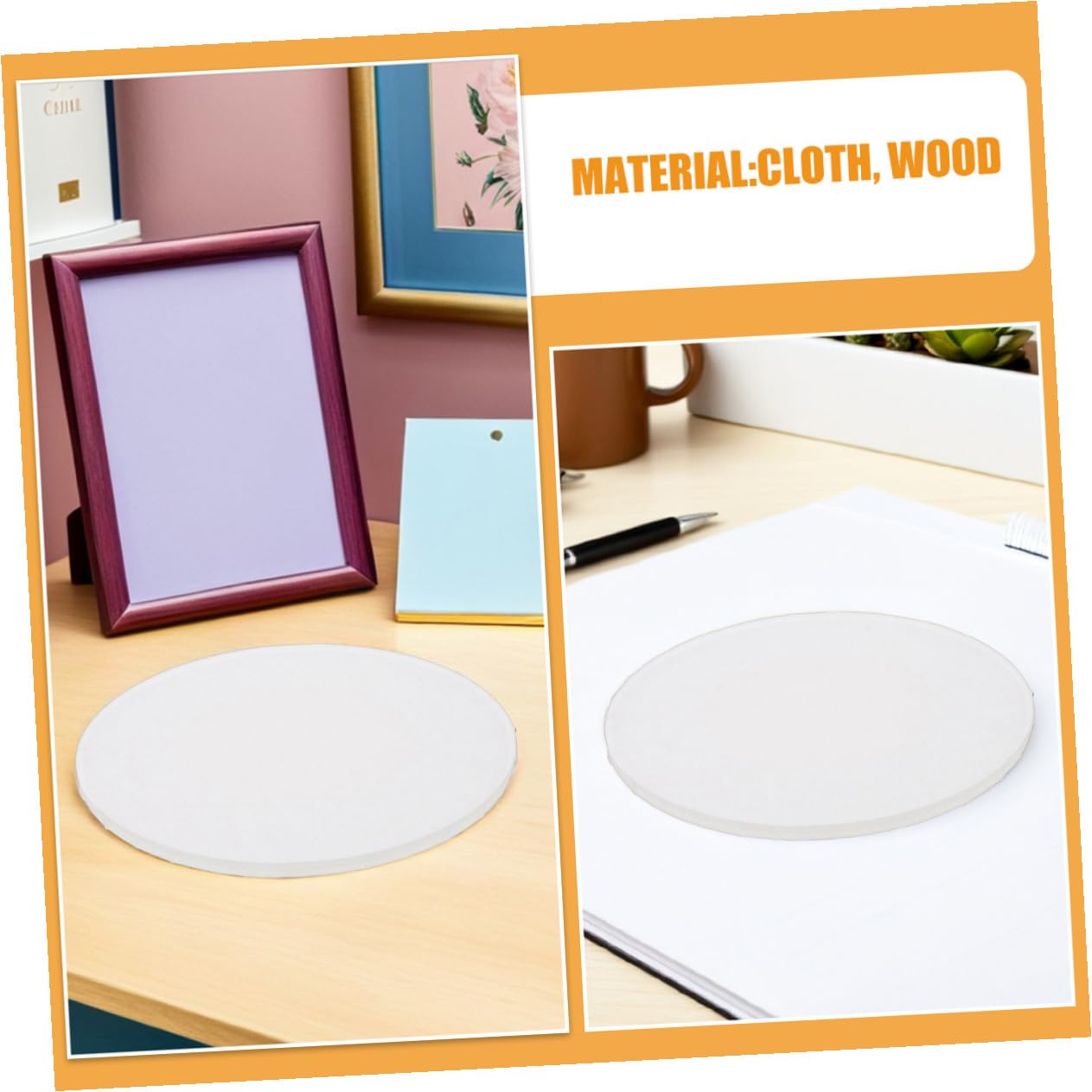 Homoyoyo 5piezas Marco de Pintura al Óleo Ovalado de Paneles Tablero de Lienzo para Pintar al Óleo y Acrílico con Bastidor de Madera para Proyectos Artísticos Casa o Estudio