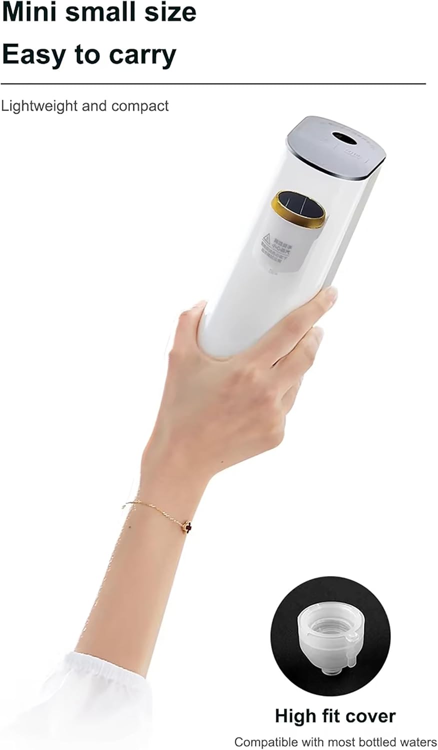 Mini Instant Hot Water Dispenser, Portable Top Loading Water Cooler Dispenser with 5 Temperature Settings, Desktop Bottled/Bucket Water Dispenser