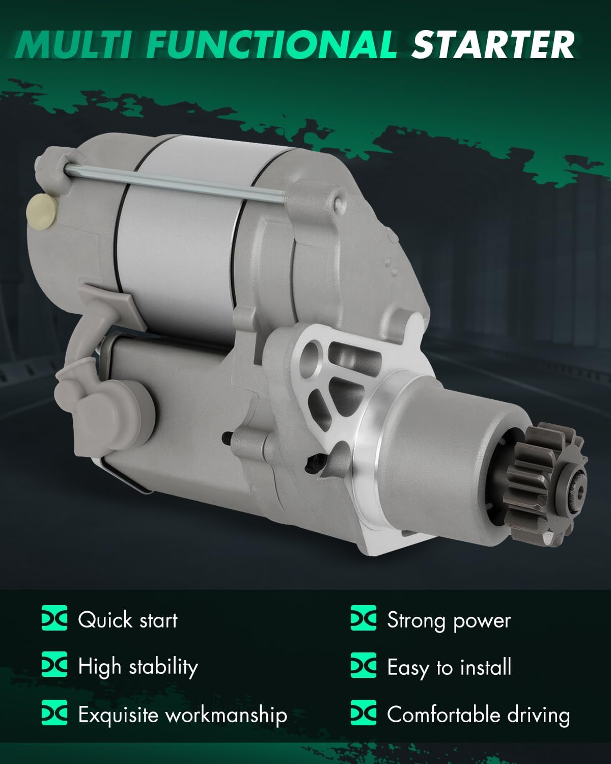 SCITOO Starter Motor fit for Lexus for ES300 3.0L 1997,for Toyota for Avalon 3.0L 1997,for Toyota for Camry 2.2L 1997,for Toyota for Camry 3.0L 1997 Replacement Starter 17715