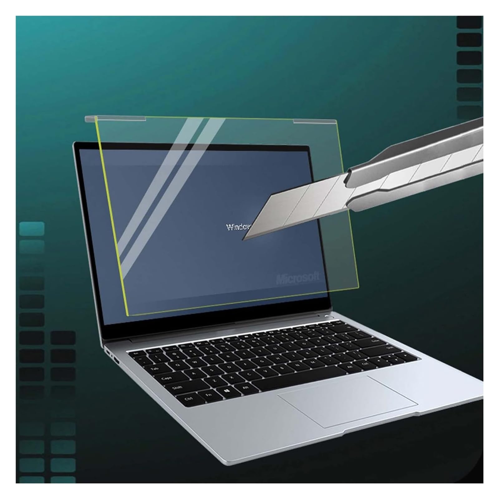Protezioni per schermo opache per laptop, Schermo giro, 12-17 pollici, pellicola con filtro luce blu(12 inch/W340xH200mm)