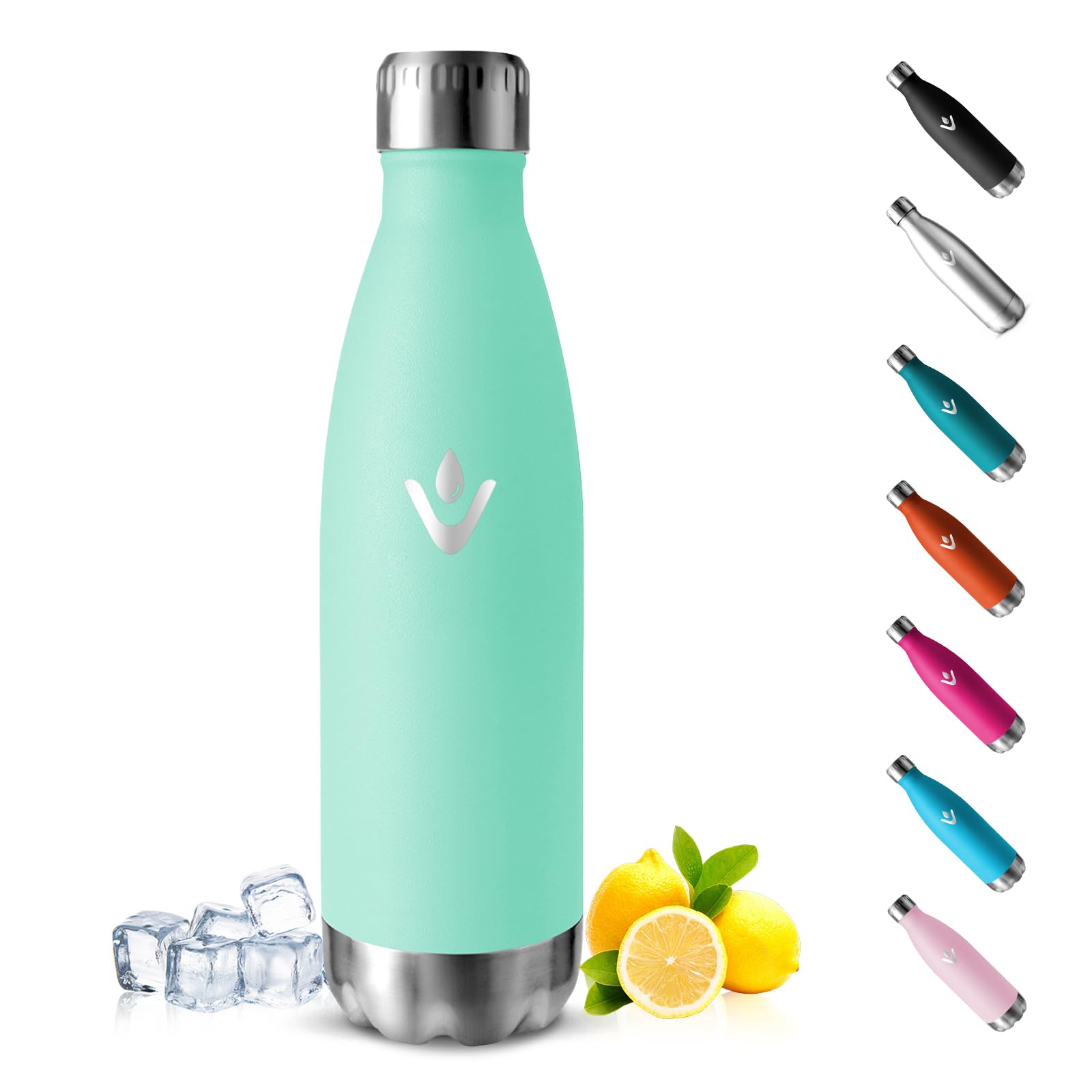 Mulbijeo Stainless Steel Water Bottle, 750 ml, Thermos Flask, BPA-Free, Sports Water Bottle, Leak-Proof Water Bottle, Suitable for Carbonated Drinks, Thermos Flask for Fitness, Gym, Bicycle