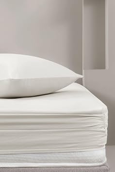 Yata  Bedding Noah Lastikli  ar af 180x200 cm - Ekru