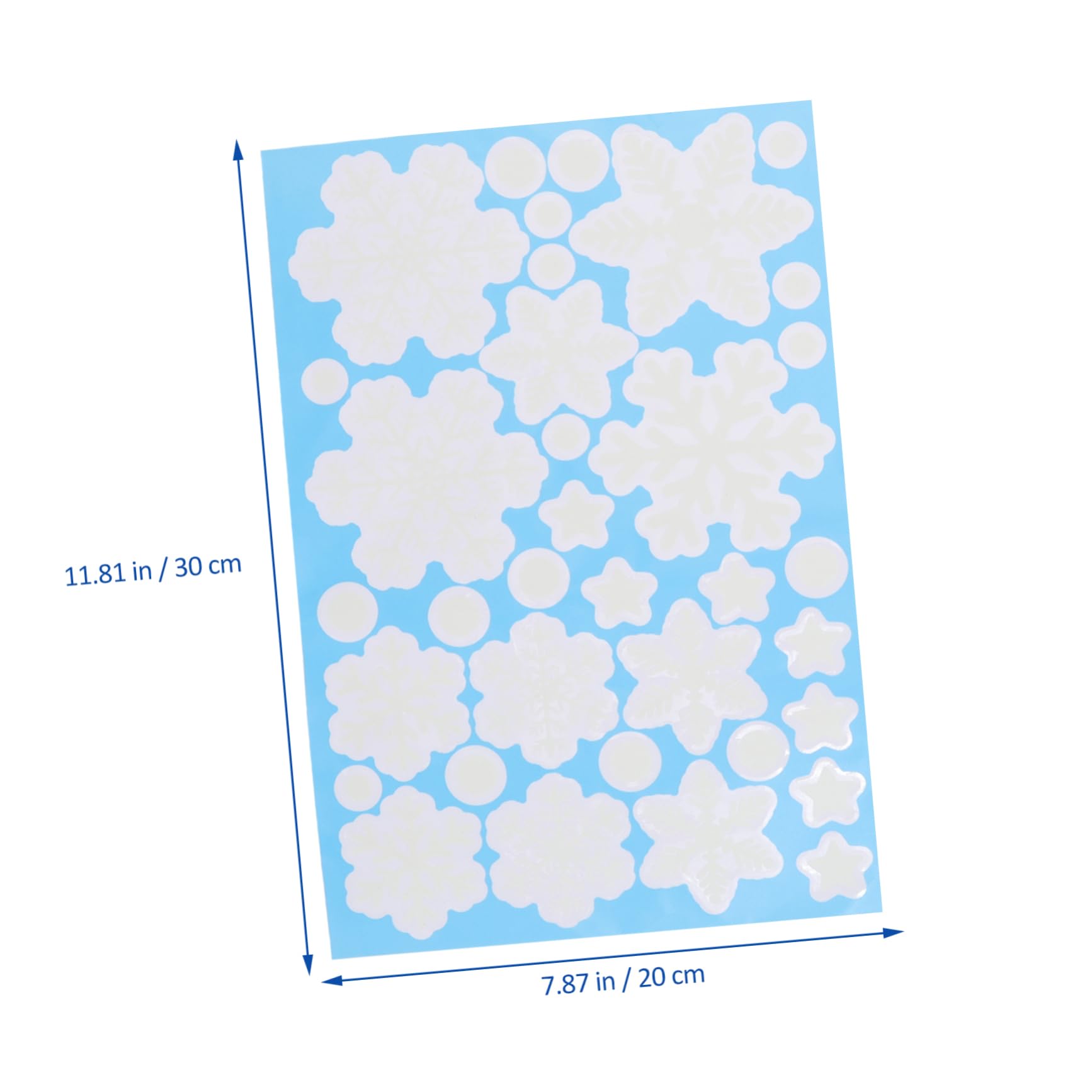 FRCOLOR 16 Hojas Pegatinas navideñas de nieve brillante pegatinas ventana de de nieve se aferra manualidades navideñas christmas lights decoración de nieve pegatinas