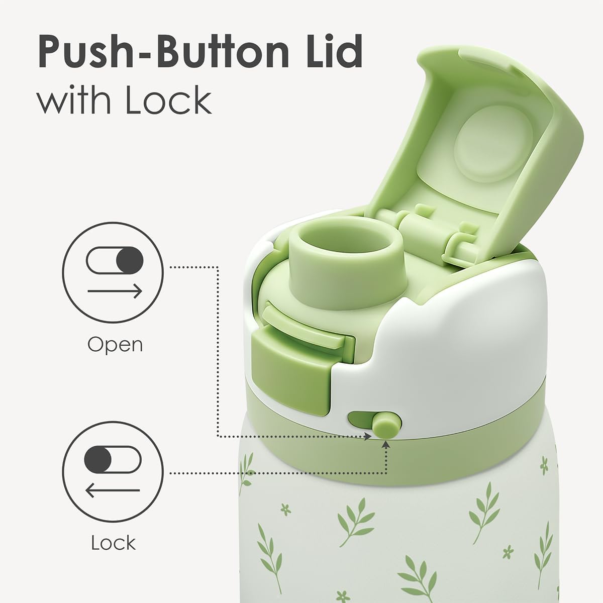 Botanical Insulated Stainless Steel Water Bottle with Straw for Sports and Travel, 32oz, Gifts for Women Girls Friends Teens Birthday Christmas - Image 3