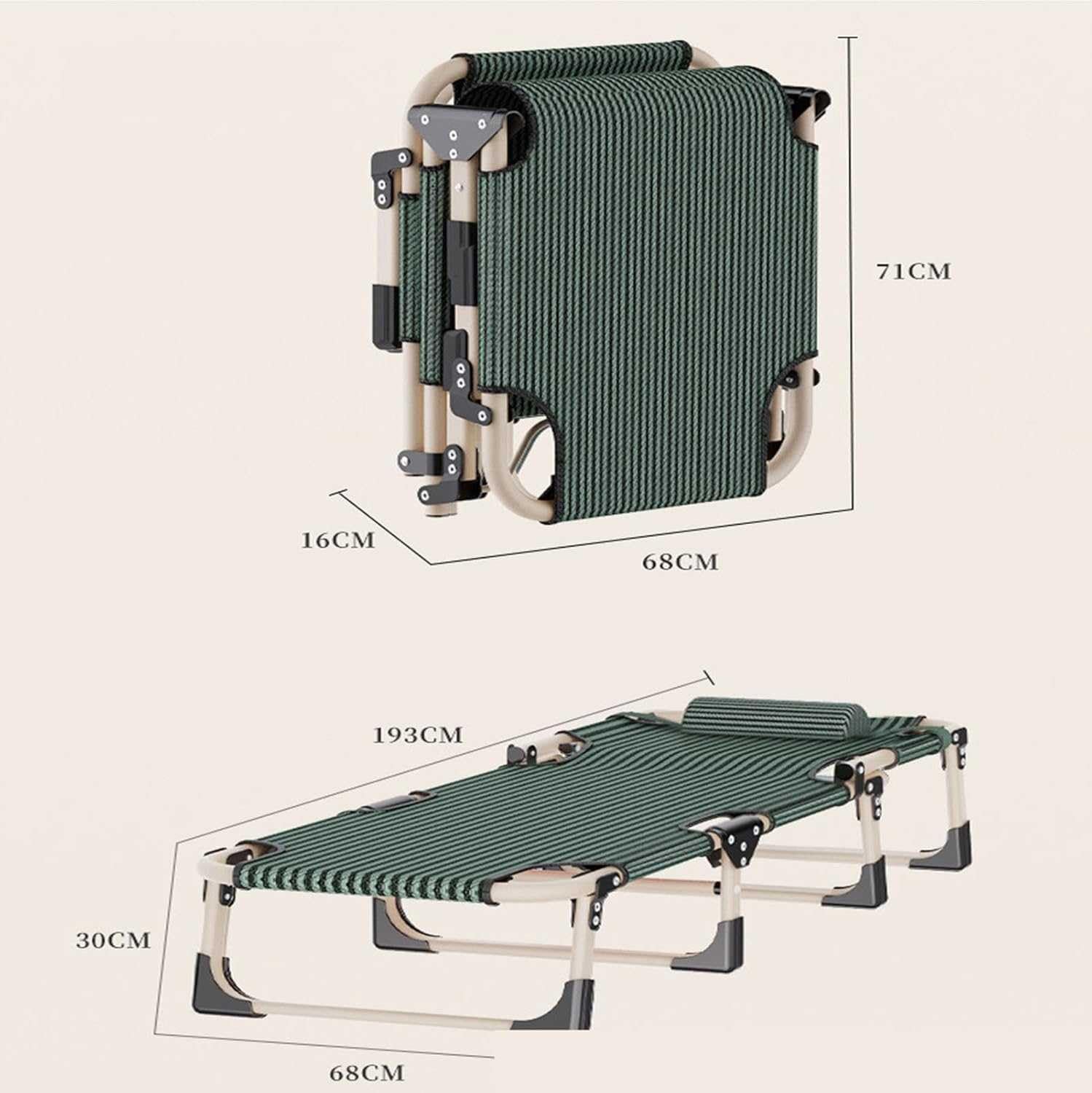 Lettino da campeggio portatile, regolabile in 5 posizioni, pieghevole, per esterni, ideale per spiaggia, piscina, patio, prato e abbronzatura al sole
