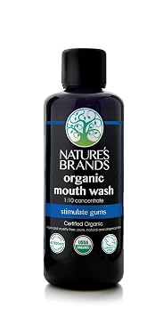 Organic Mouth Wash Concentrate by Herbal Choice Mari 3.4 Fl Oz Glass Bottle - No Toxic Synthetic Chemicals