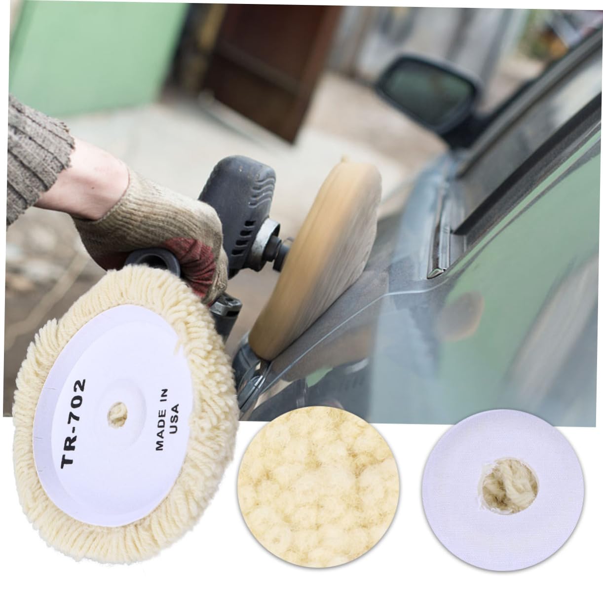 Disco Lucidatura Lana Giallo per Auto, Buffing e Cleaning