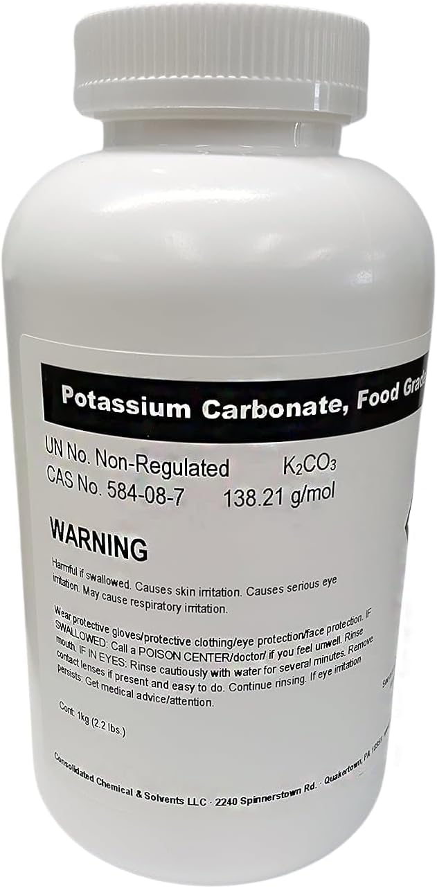 Potassium Carbonate 1kg 2.2lb High Purity Food Grade