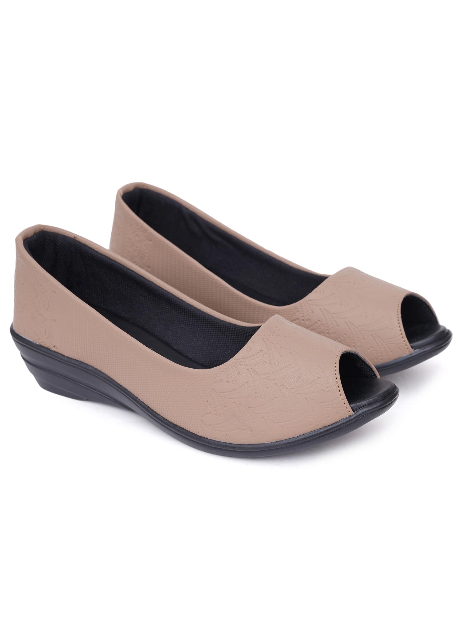 tryme Slip-On Bellies for Women & Girls | Comfortable Low Wedge Flats | Casual Office Walking Shoes-picture-27