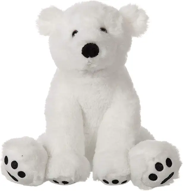 White Polar Bear Plush Toy - Soft Cuddly Stuffed Animal for Kids
