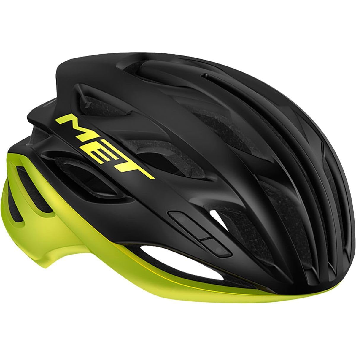 MET Estro MIPS Helmet, Black/Lime Yellow Metallic Glossy, Small