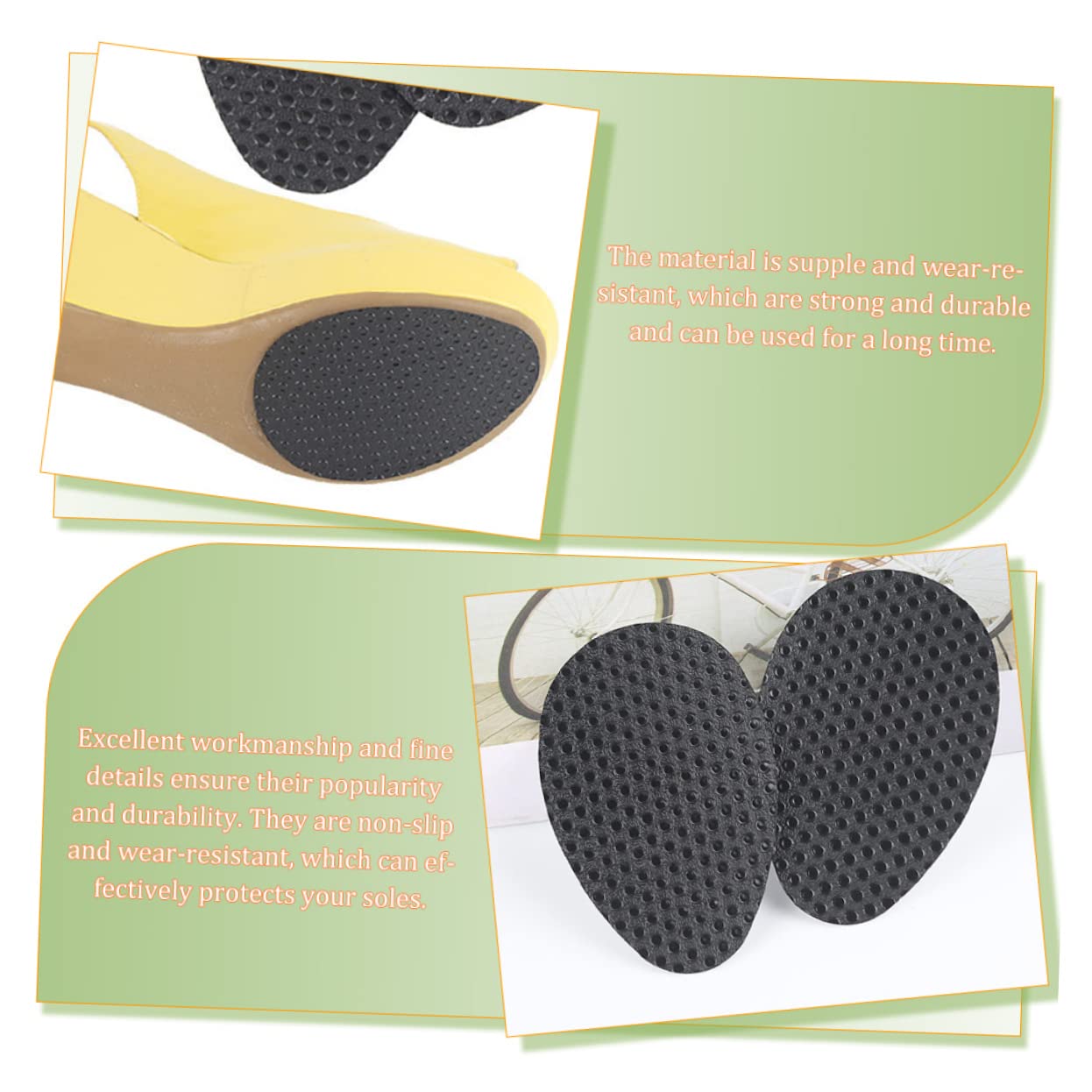 30pares Protección Antideslizante Para Zapatos Almohadillas De Reductoras De Ruido De De De Alta Resistencia Para Tacones y Calzado Plano
