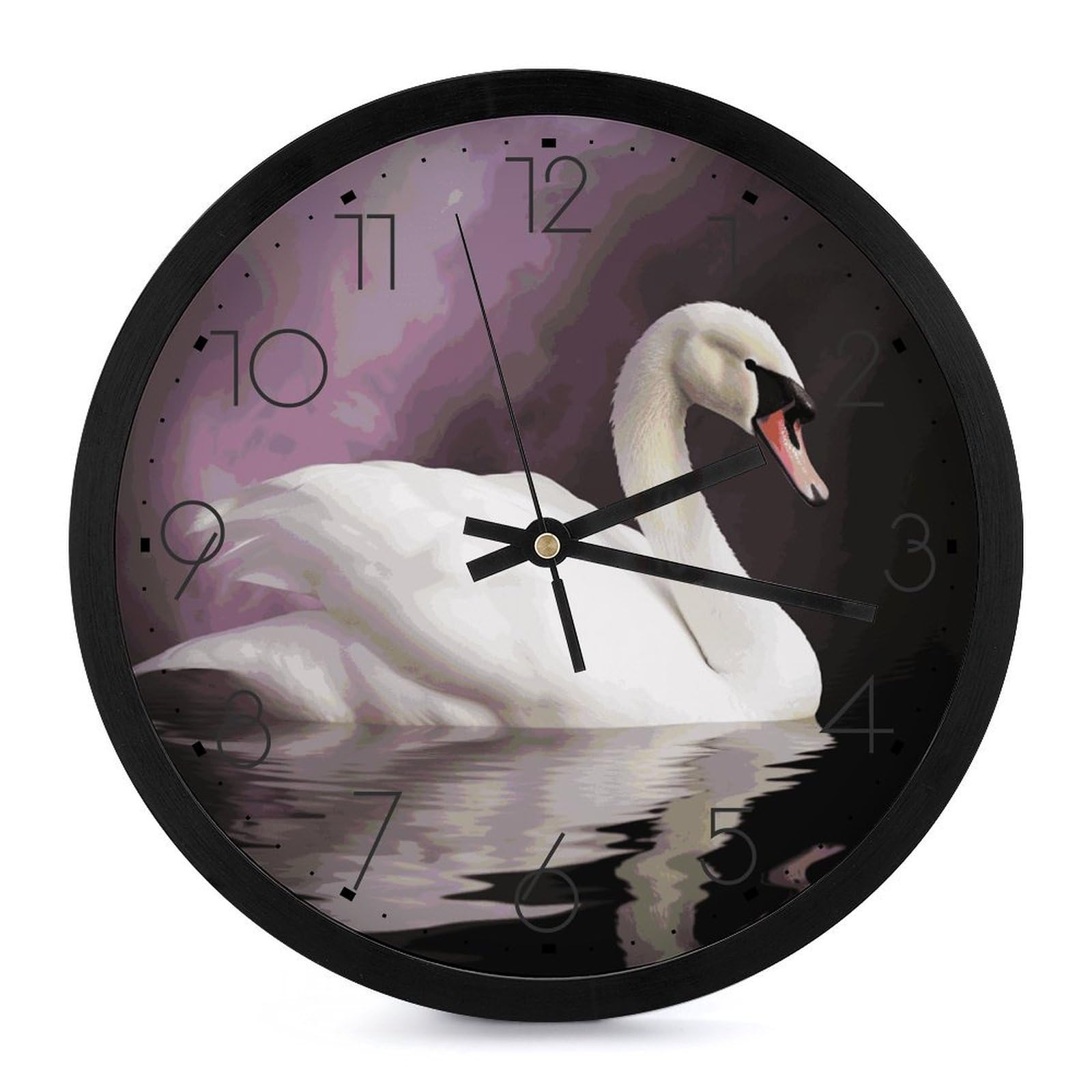 Horloge murale cygne blanc, le cadeau moderne idéal pour la maison