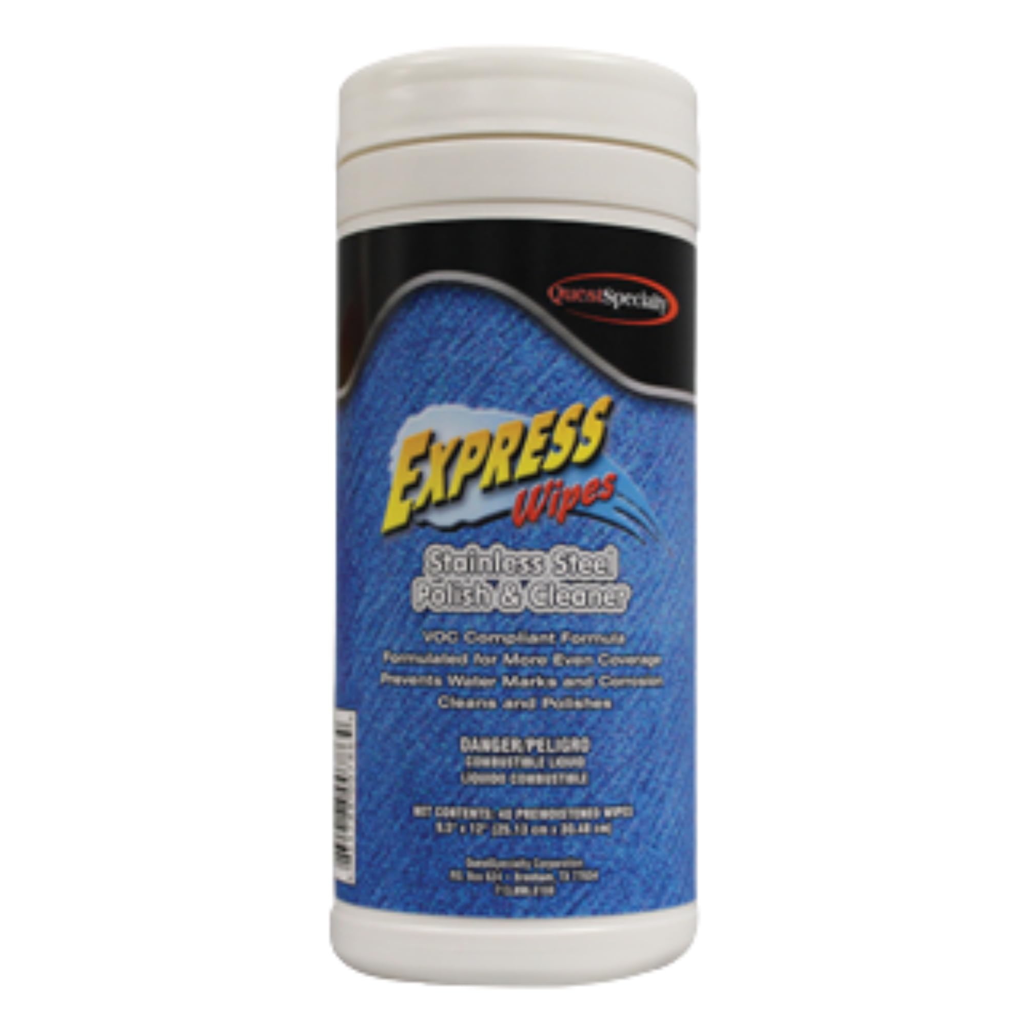 Quest 6530 EXPRESS Wipes Stainless Steel Polish Cleaner 1 Pack
