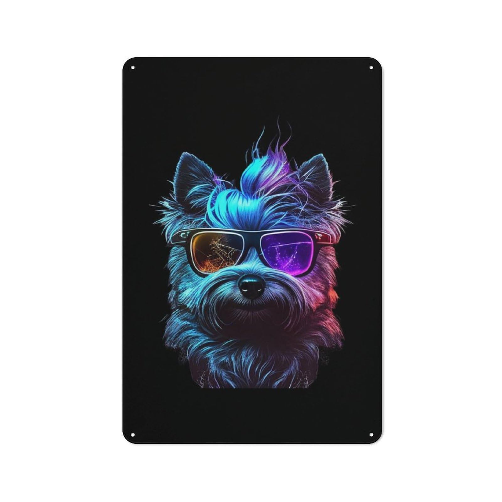 Junmoney Cairn Terrier Vintage Tin Sign 30X20cm With For Home Bar Wall, Suited To Home Bar Decor Fans, For Retro Home Interiors