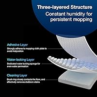 Vista 3 de ECOVACS Almohadillas lavables para trapear 4 unidades, para modelos DEEBOT X1Series Omni, color gris