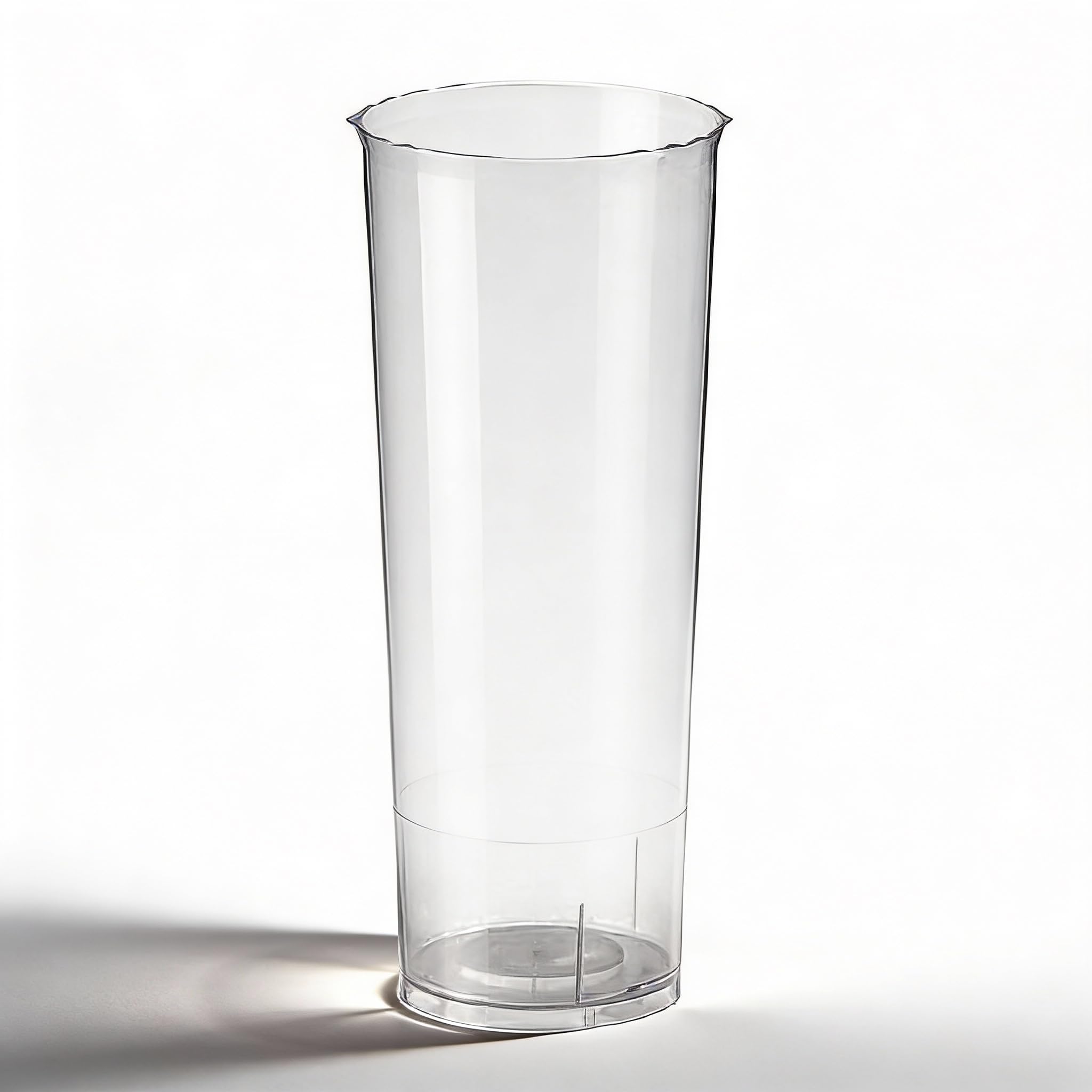 Vasos Reutilizables Tubo de Plástico 500 uds de 300 ml (10oz) para Fiestas, Oficinas y Catering Resistentes y Reusables