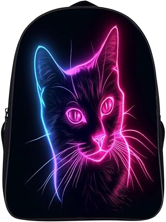 School Backpack, Lightweight Cat Kitten Rucksack Kids' Shoulder Cat Kitten Bags Daypack Large Capacity Backpack for Teenagers Casual Travel Hiking