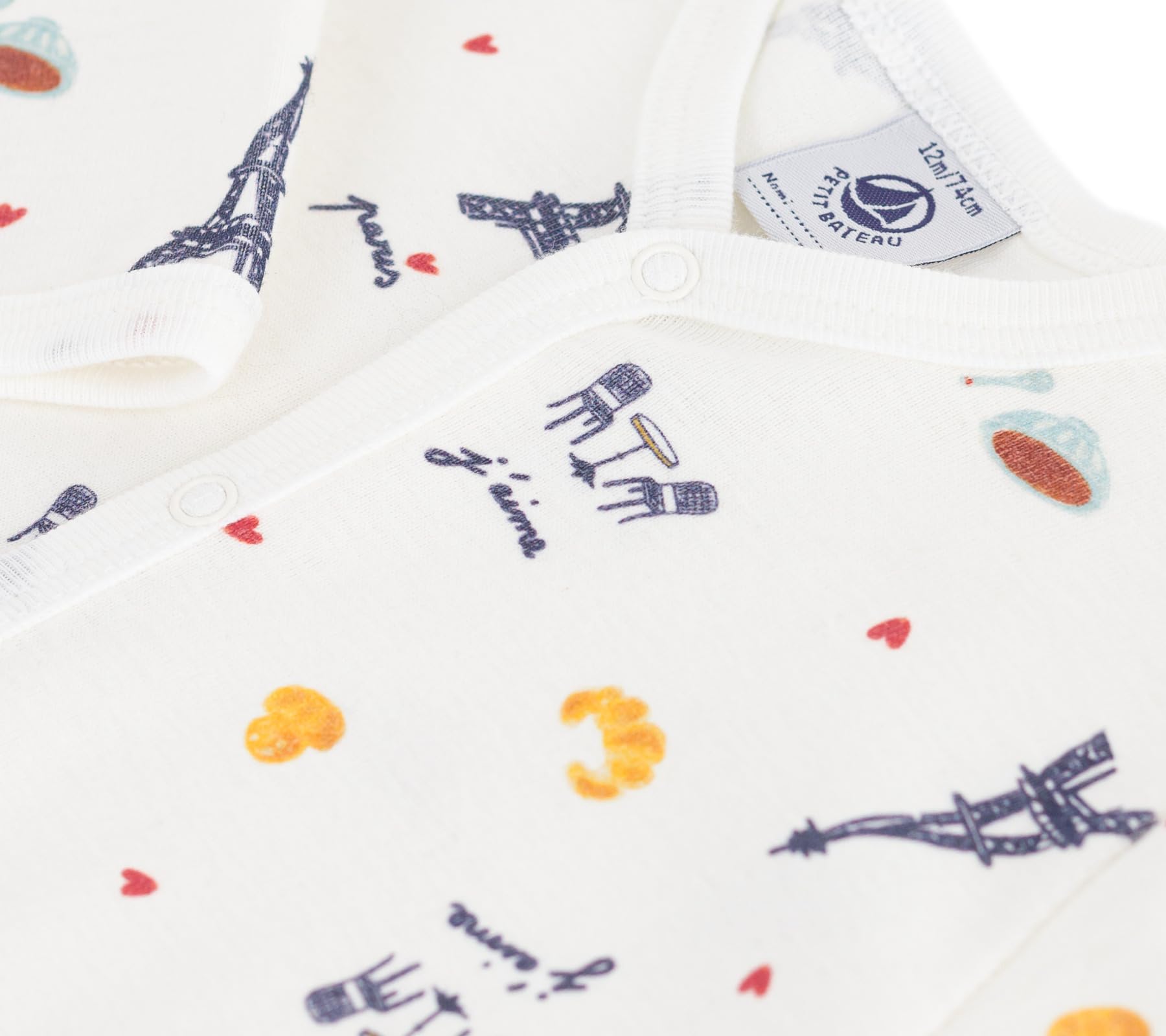 Petit Bateau Pyjama bébé en Coton sans Pieds imprimé Paris