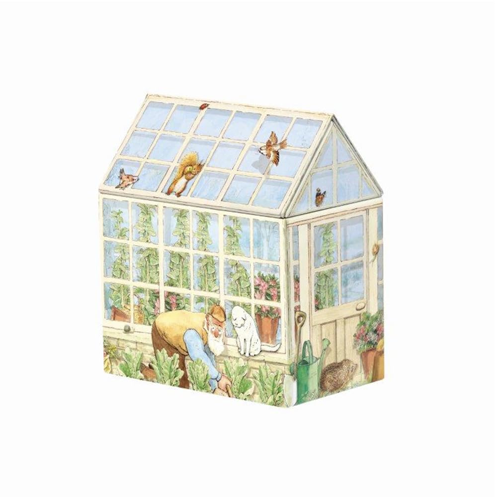 Beatrix Potter Peter Rabbit Greenhouse Shaped Storage Tin With Lid from B&Q