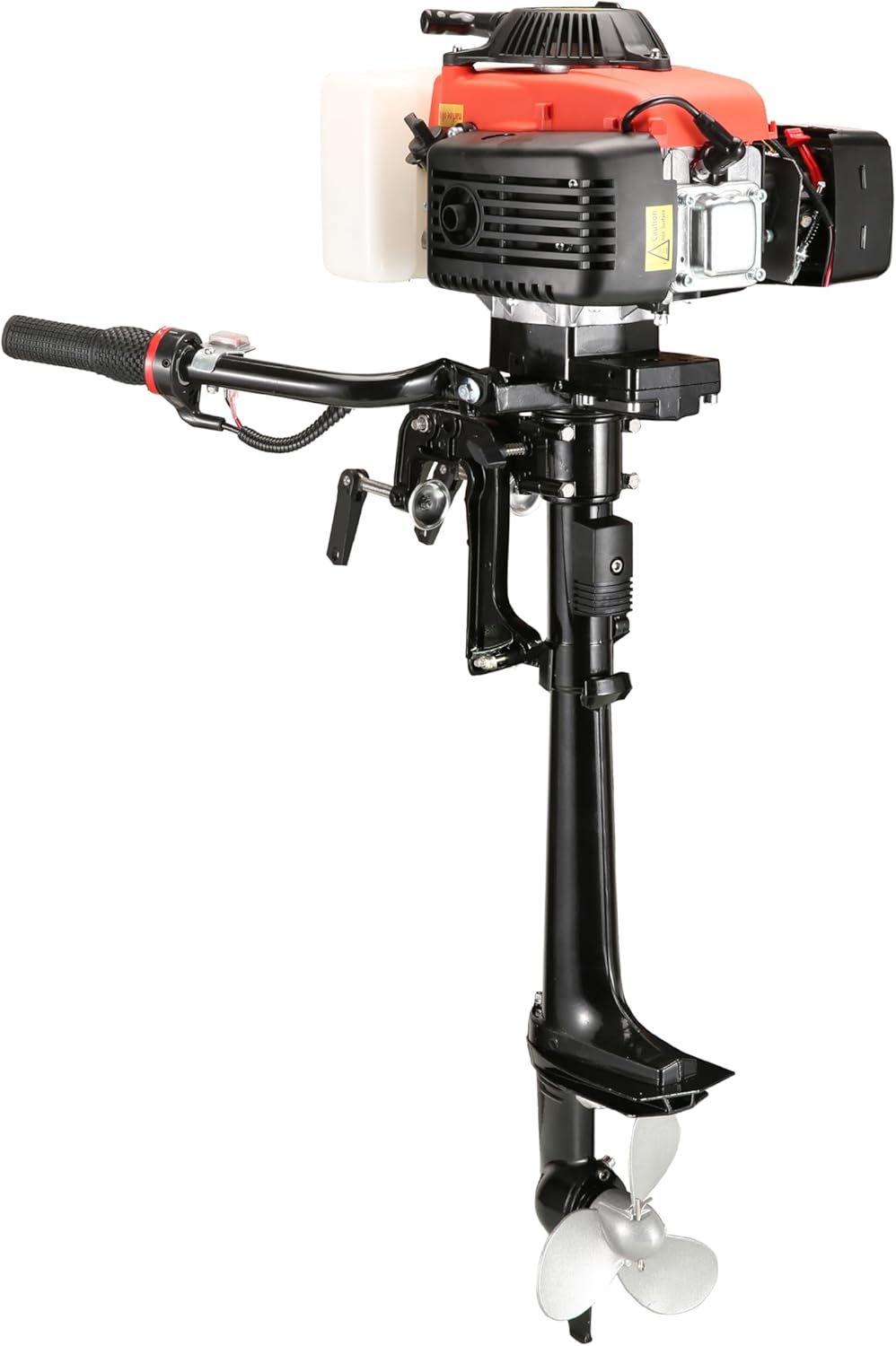 4 Stroke Small Outboard Motor 4 hp Outboard Boat Motor for Inflatable, Kayak, Dinghy, Canoe, Jon Boat Small Boat, With Short Shaft