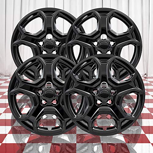 Brighter Design Set of 4 Bolt-On Front and Rear Black 5 Spoke 17