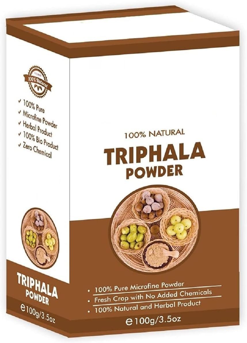 MU 100 Pure Triphala Powder | Triphala Powder for Skin | Triphala Powder Organic | Triphala Powder for Hair | Triphala Powder for Face | No Added Chemicals, 100 Grams