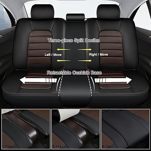 Miniatura 4 de Fundas de asiento de cuero para GMC Canyon 2004-2024, juego completo de fundas de asiento de automóvil, fundas protectoras de asiento impermeables,