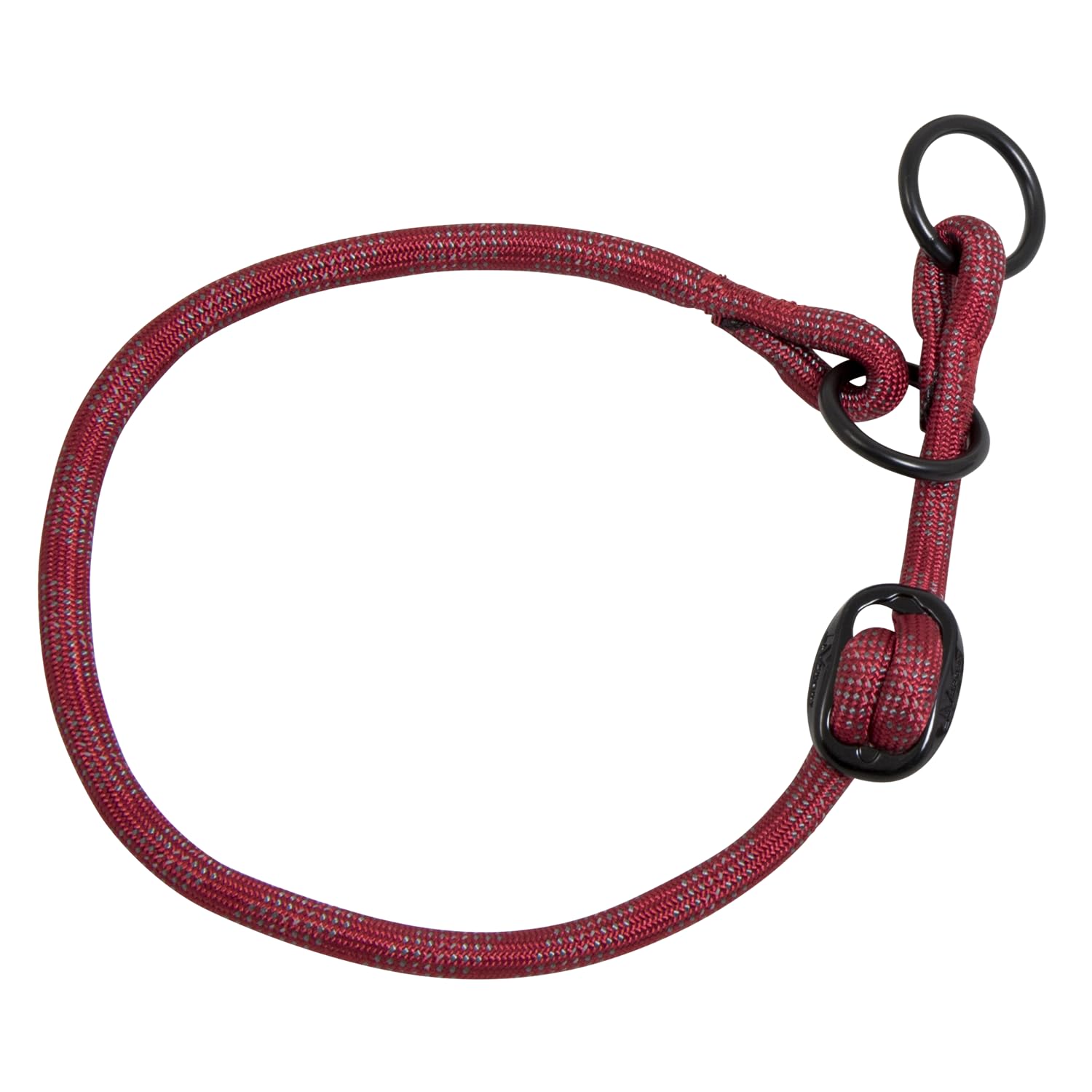 Jack and Vanilla - Large Luminous Dots Dog Collar - with Bright Spots, High Visibility - For All Dogs - Colour: Red, Size 8 mm x 40-50 cm
