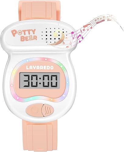 Reloj para niños y niñas, temporizador para ir al baño y luces LED coloridas, música recuerda a los niños que es hora de ir al baño, regalo