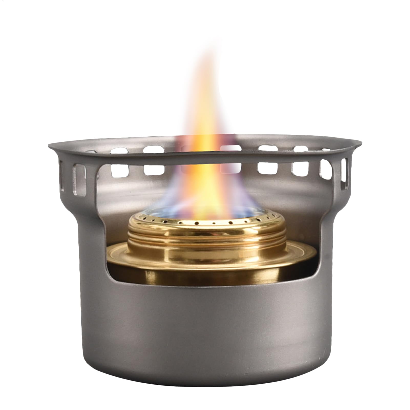 JIEBWCHA Hiking Stove,Mini Alcohol Stove With Stand - Portable Kitchen Utensils For Hiking, Picnic And Outdoors