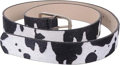Womens cow print belt Outlet