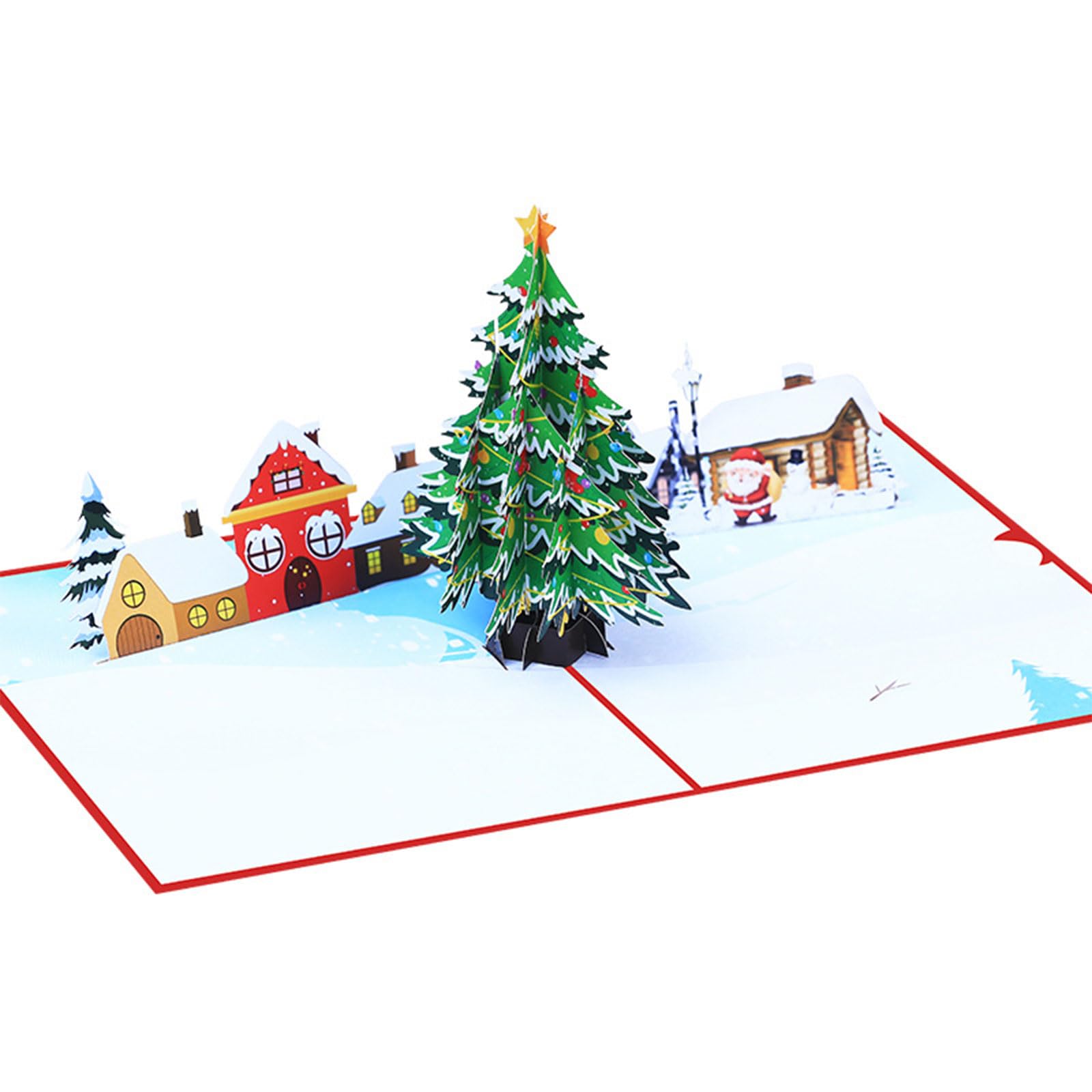 Biglietto Di Auguri Di Natale Con Albero Di Natale Illustrazione