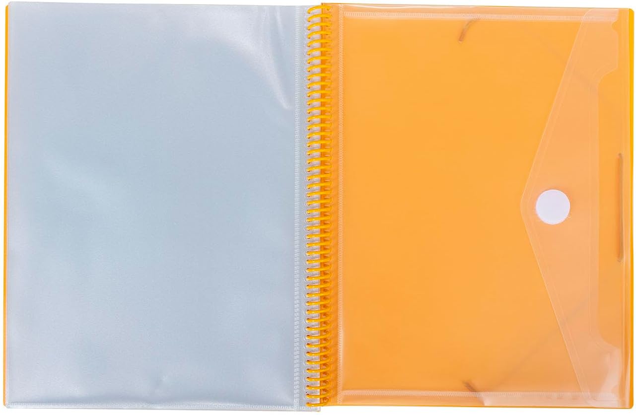 Grafoplás 39222055 Spiral Folder A4 Mandarin 20 Pockets Polypropylene I Like Smile