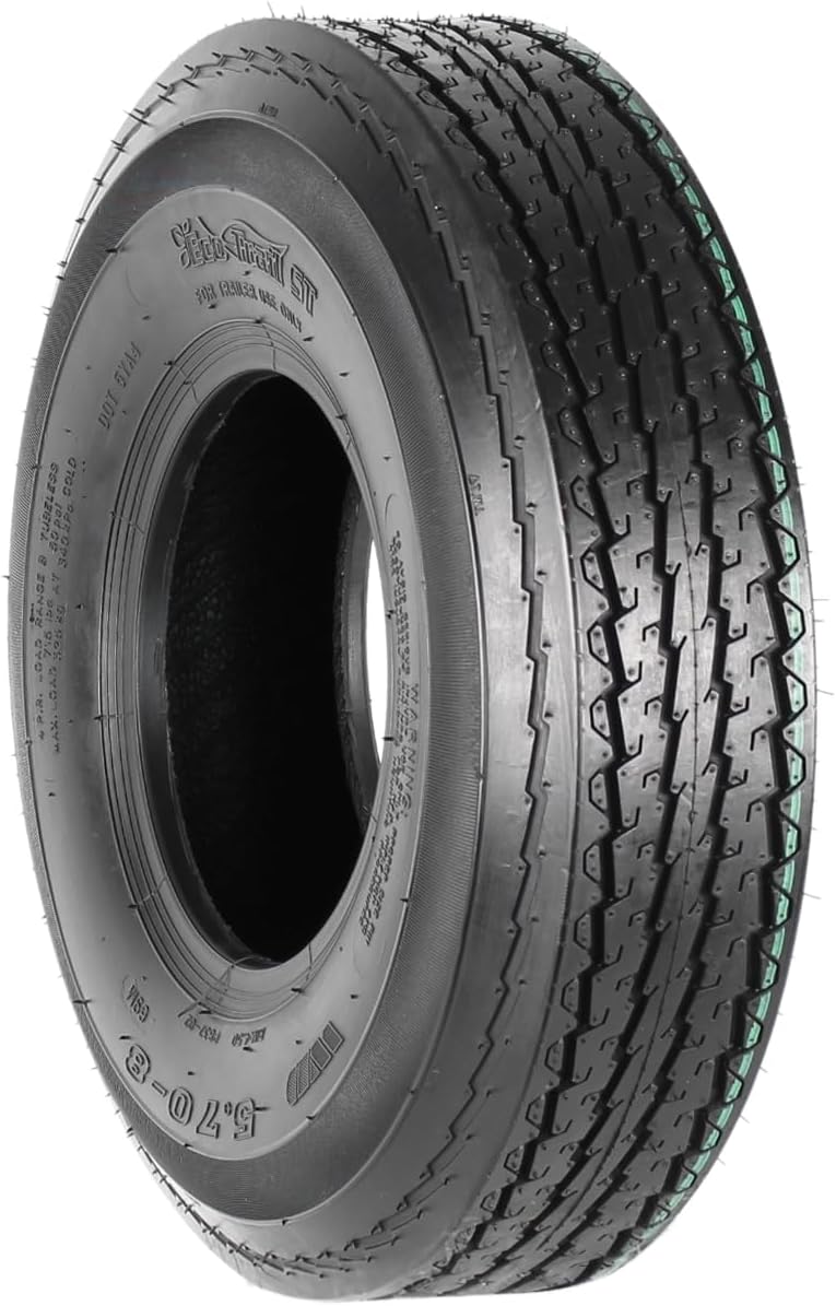eCustomrim 2-Pack Trailer Tire 5.70-8 570-8 Load Range B 4 Ply Bias - 2 Year Warranty w/Free Roadside