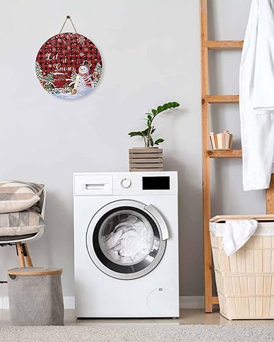 Miniatura 8 de Letrero de bienvenida de temporada para puerta delantera, árbol de Navidad, camión, copo de nieve, muñeco de nieve, búfalo, a cuadros, coronas