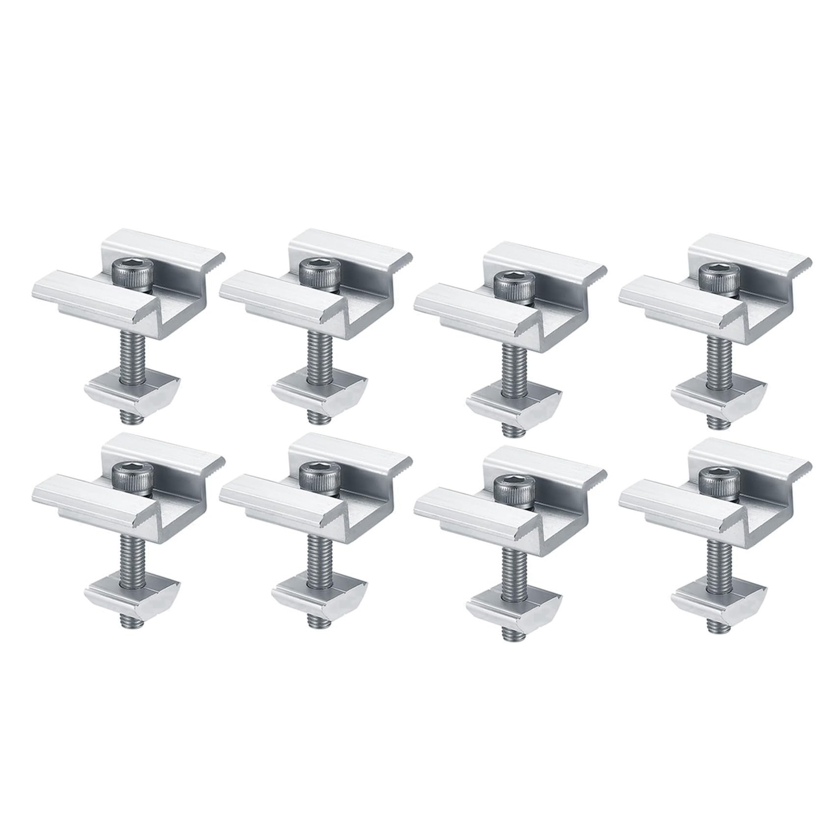 Confezione da 40 Staffe di Montaggio per Solari, Morsetti Terminali per Solari, Morsetti Centrali, per Modulo Solare per Solari Fotovoltaici da 30 Mm