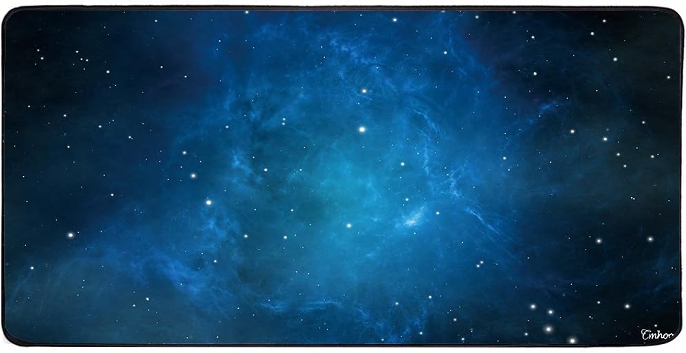 Cmhoo Large Mouse Pad Gaming XXL & Desk Keyboard Mat Size (35.4x15.7x0.1IN, 90x40 Sky Blue)