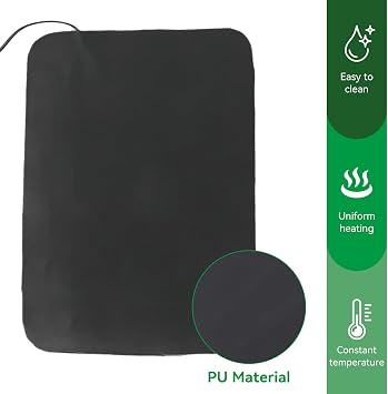 2PCS Heat Mat for Plants, Germination Heated Propagator Warming Mat